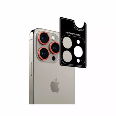 Glitter Camera Lens  Black + Red - iPhone