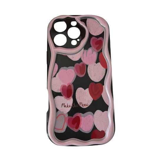 Funda negra con detalles rosa - iPhone